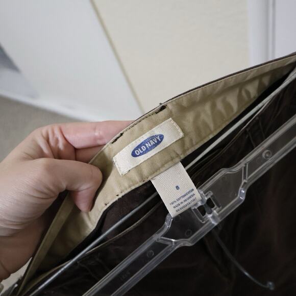 Vintage Old Navy Brown Low Rise Bootcut Pants 4 Cotton y2k Uniform Academia - Picture 5 of 8